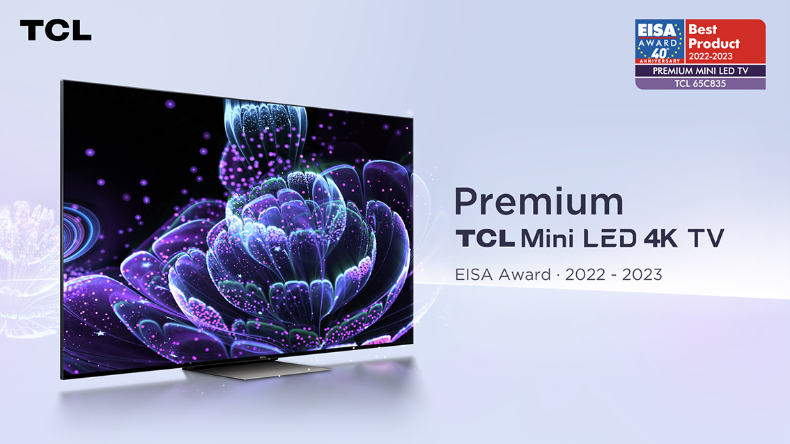 TCL Wins Four Prestigious 2022-2023 EISA Awards Including Premium Mini LED TV Award
