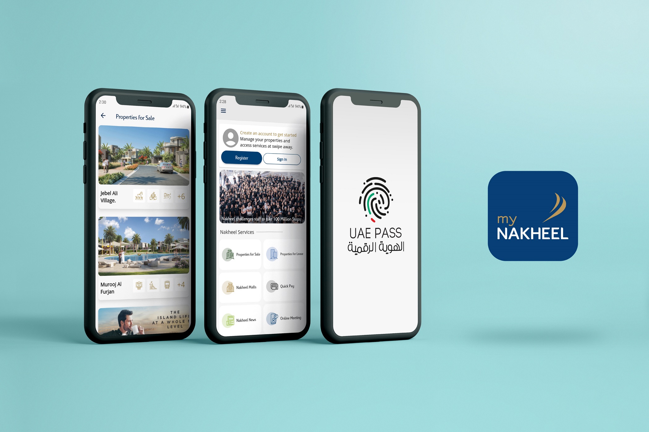 My Nakheel App - UAE Pass
