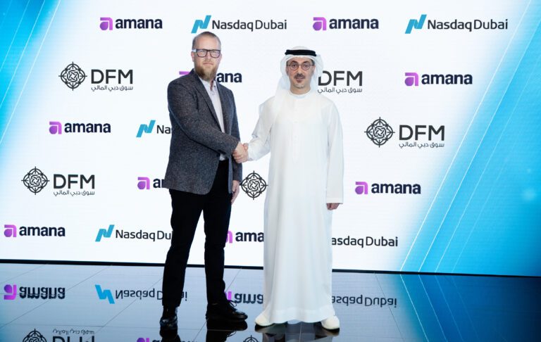 (l-R) Muhammad Rasoul, CEO, amana- Hamed Ali, CEO of DFM and Nasdaq Dubai