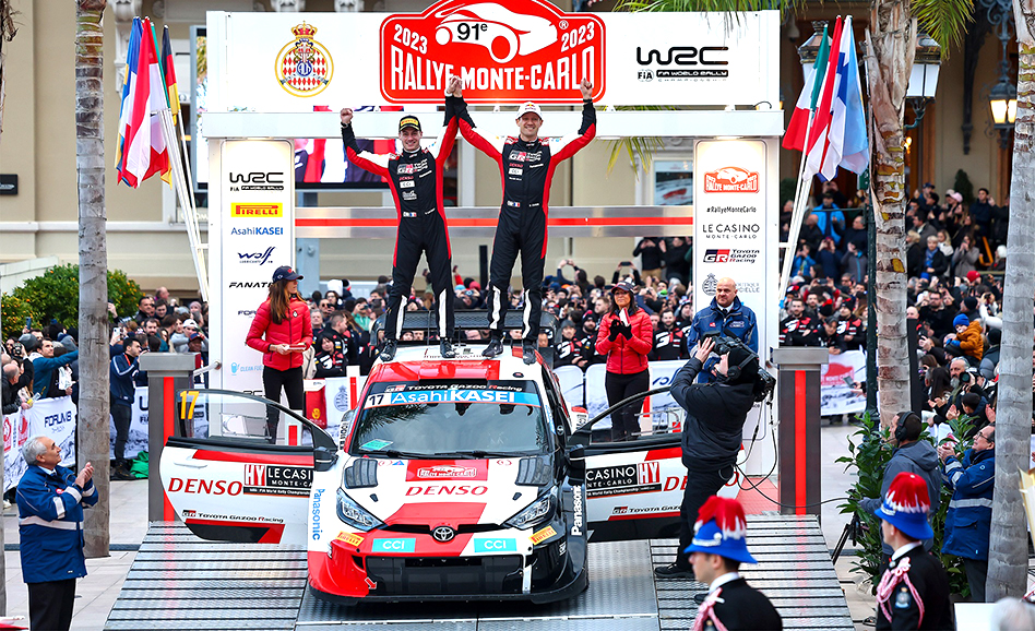 TOYOTA GAZOO Racing celebrates spectacular start to the season with one-two victory at Rallye Monte-Carlo