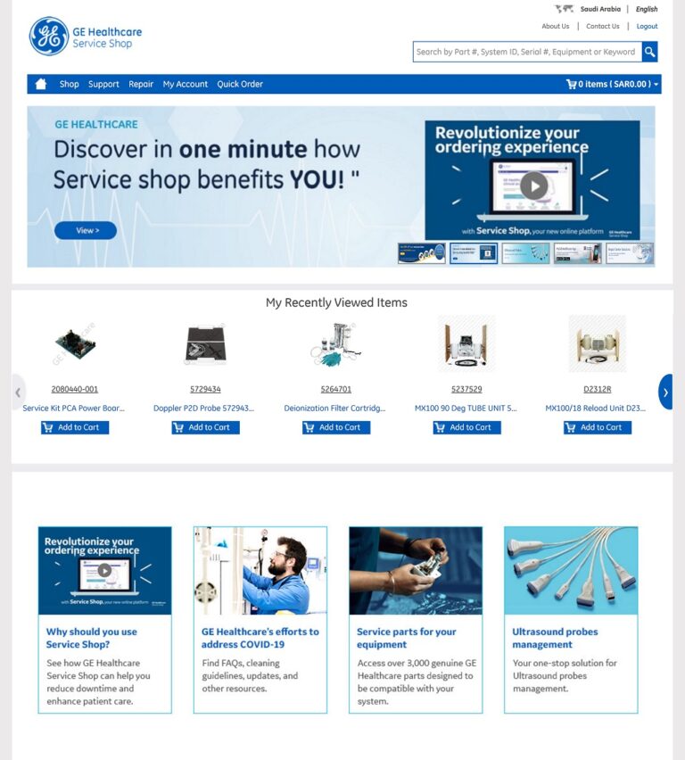 GE Healthcare Service Shop