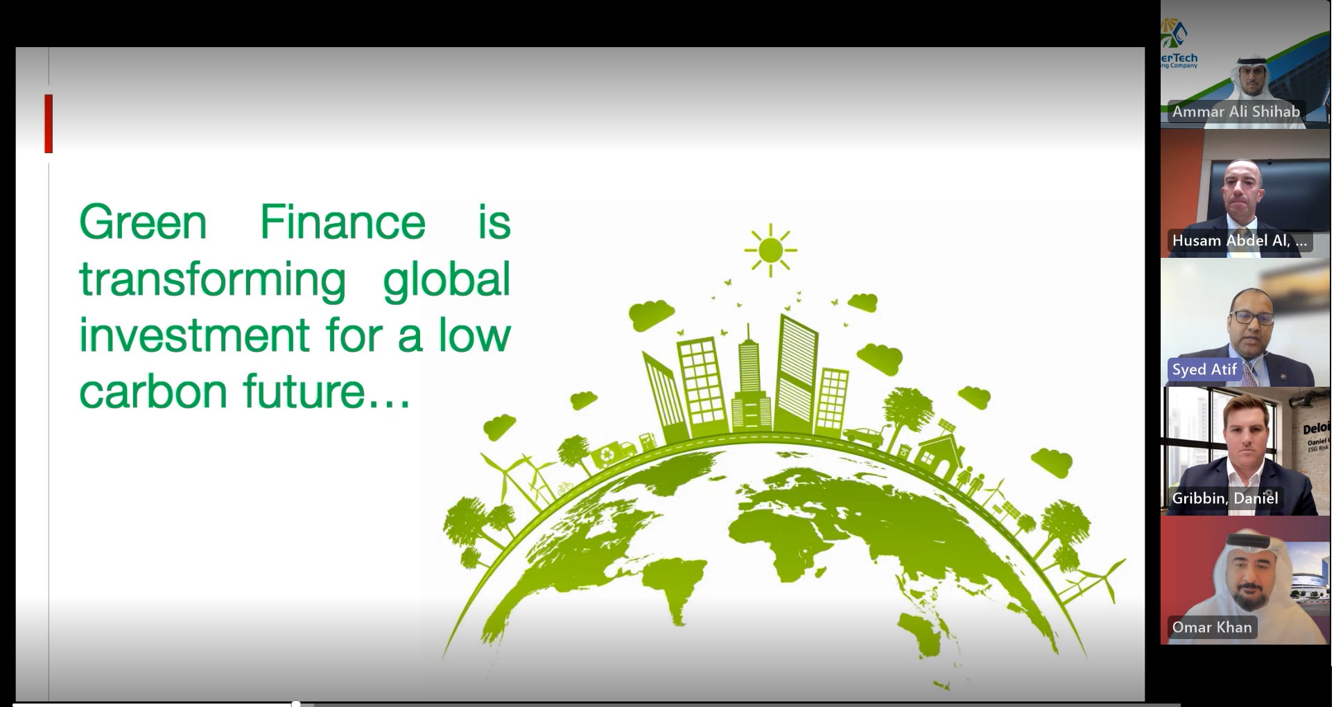 During the green finance webinar